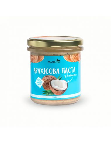 Паста арахісова з кокосом, Manteca, СКЛО, 300г