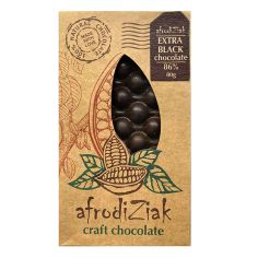 Плитка екстра чорний шоколад 86%, Afrodiziak, 80г