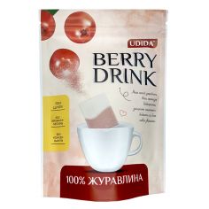 Журавлина сушена подріблена Berry drink, Udida, 4г*12