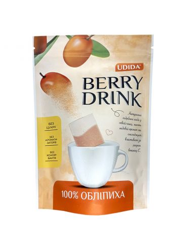 Обліпиха сушена подріблена Berry drink, Udida, 4г*12