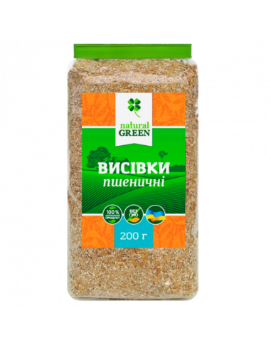 Висівки пшеничні, NATURAL GREEN, 200г
