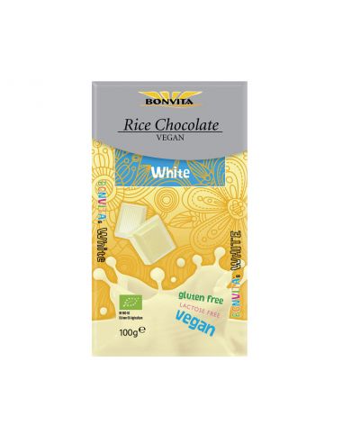 Шоколад білий на рисовому молоці, BonVita, 100г.