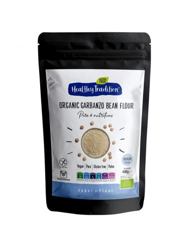 Борошно нутове органічне без глютену, Healthy Tradition, 400г
