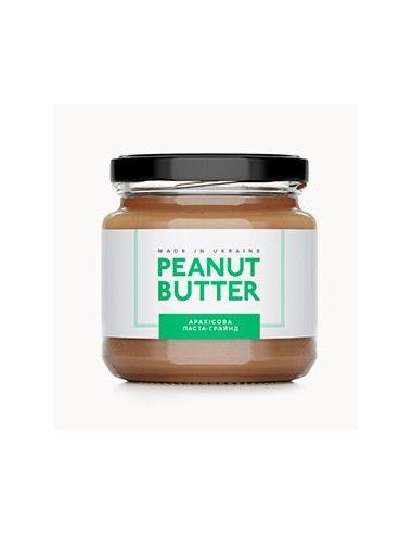 Паста арахісова грайнд, Peanut Butter, скло, 180г