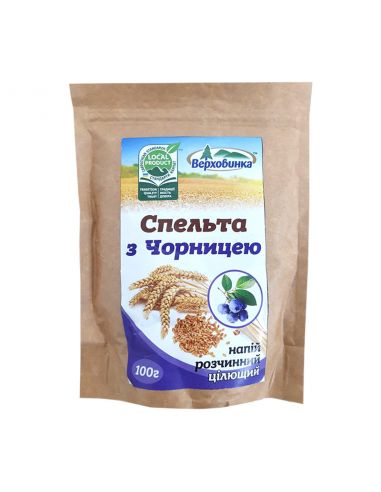 Напій розчинний Спельта з чорницею, Верховина, 100г