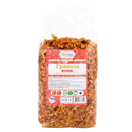 Гранола фруктова, O&H, 750г