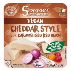 Сир Чеддер веганський з карамелізованою цибулею, Sheese, 200г