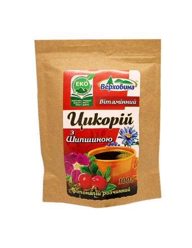 Напій розчинний Цикорій з шипшиною, Верховина, 100г