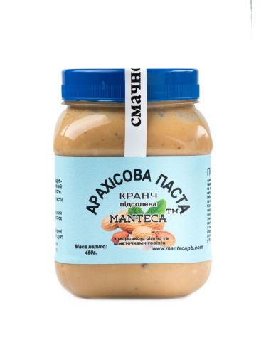 Паста арахісова кранч, Manteca, 450г