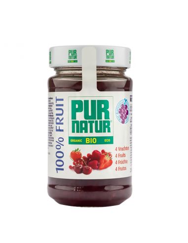 Джем фруктовий (4 фрукти) б/ц органічний, Pur Natur, 250г