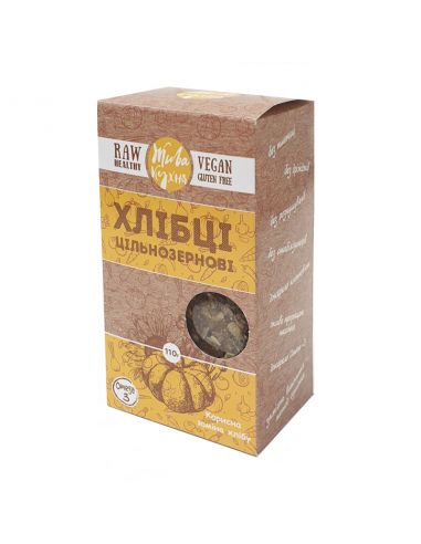 Хлібці цільнозернові "з гарбузом", Жива кухня, 110г