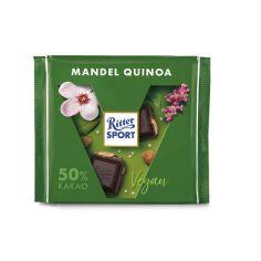Шоколад веганський темний з цільним мигдалем та кіноа, Ritter Sport, 100г
