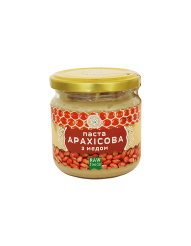Паста з горіхів арахісу з медом, EcoLiya, 200г