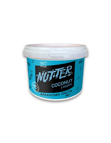 Паста арахісова Coconut з кокосом та медом, Nutter, пластик, 300г
