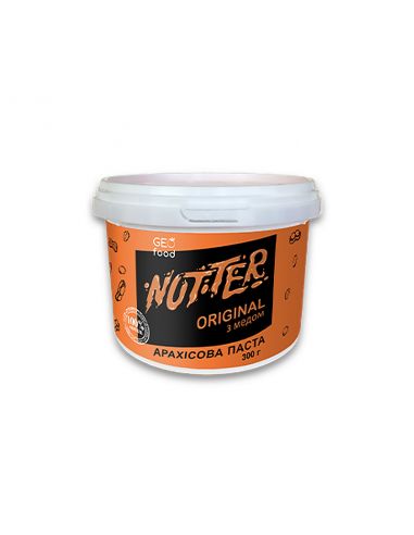 Паста арахісова Original класична з медом, Nutter, пластик, 300г