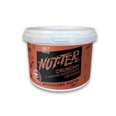 Паста арахісова Crunchy з чорним шоколадом та фініками, Nutter, пластик, 300г