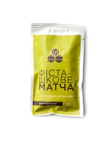 Батончик фісташковий Матча, Gavra, 40г