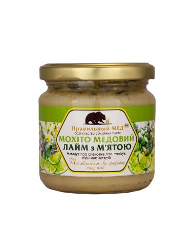 Правильний мед з лаймом і м'ятою, 260г