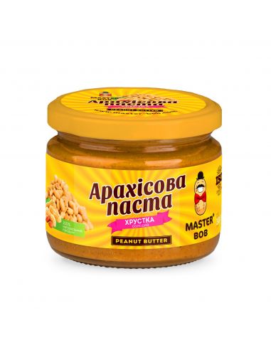 Паста арахісова солодка хрустка, Майстер Боб, 200г.