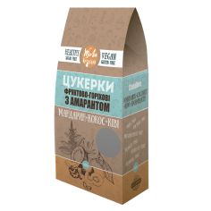 Цукерки фруктово-горіхові з амарантом "Мандарин, Кокос+Ківі", Жива кухня, 100г