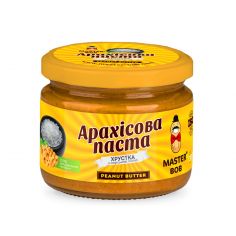 Паста арахісова з морською сіллю хрустка, Майстер Боб, 200г.