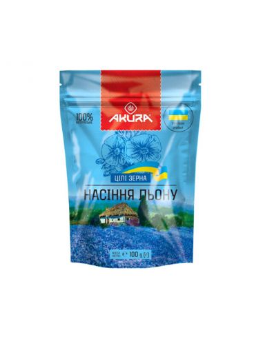 Насіння льону, Akura, 100г