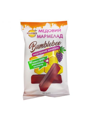 Мармелад медовий Bumblebee, Мед-Пряний виноград, Marbee, 50г