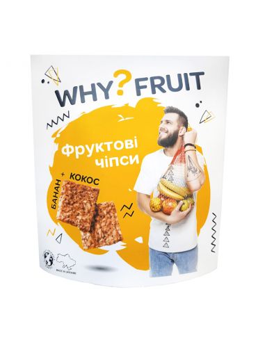 Чіпси фруктові "Банан-Кокос", Why Fruit, 85г