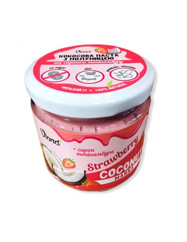 Паста кокосова з полуницею, Viand, 200г
