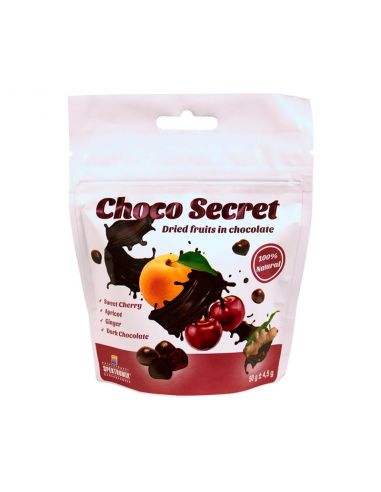 Цукерки з сухофруктів в шоколаді Черешня, Choco Secret, 50г
