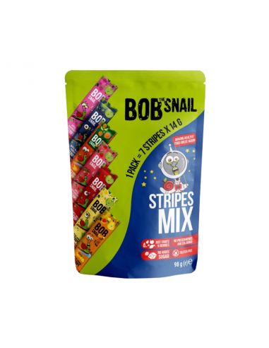 Набір цукерок фруктово-ягідних "Страйпи Асорті" bob snail (Равлик Боб),  98г
