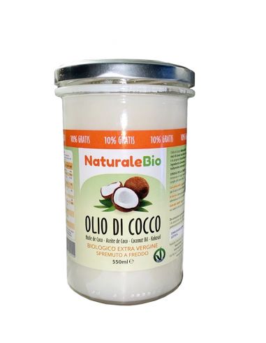 Олія кокосова органічна, NaturaleBio, 550мл