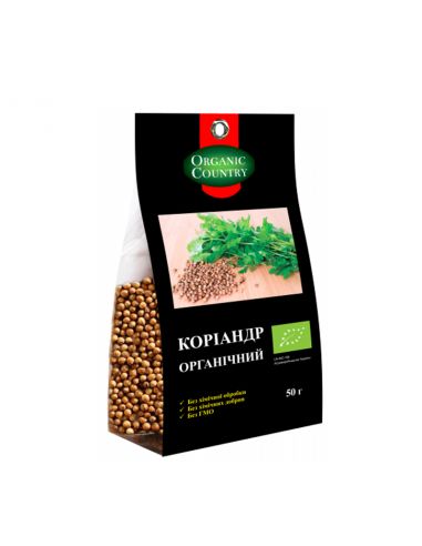Коріандр органічний, Україна, Organic Country, 50г