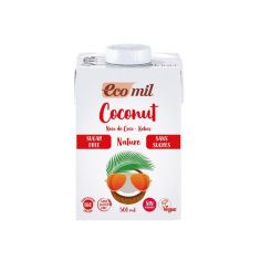 Молоко з кокосу без цукру, EcoMil, 500мл