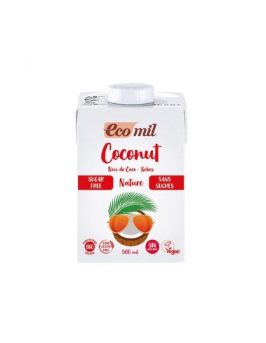 Молоко з кокосу без цукру, EcoMil, 500мл