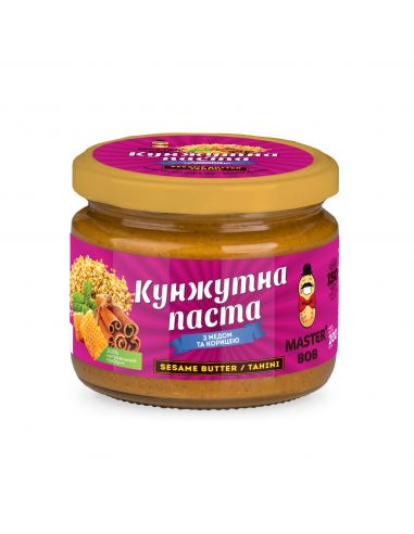 Паста кунжутна з медом і корицею, Майстер Боб, 200г.