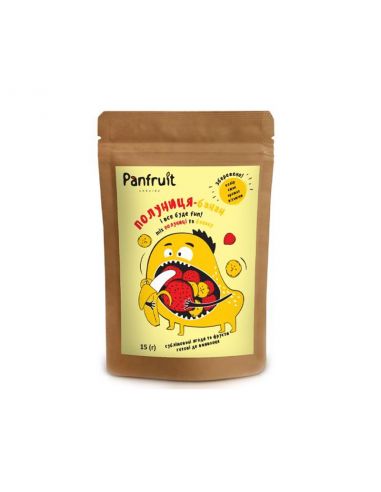 Полуниця-банан сублімовані ягоди та фрукти, Panfruit, 15г