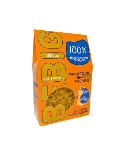 Макаронні вироби без глютену Рисові-кукурудзяні равлики, Bebig, 300г