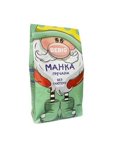 Манка гречана без глютену, Bebig, 450г