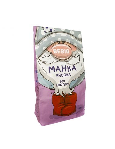 Манка рисова без глютену, Bebig, 450г