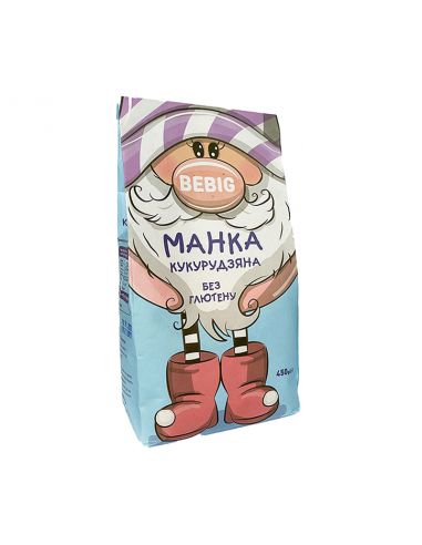 Манка кукурудзяна без глютену, Bebig, 450г