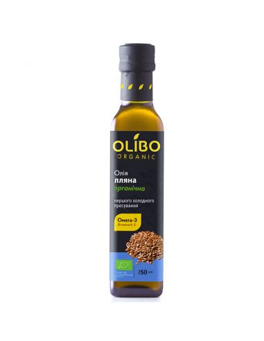 Олія льняна органічна, Olibo, 250мл