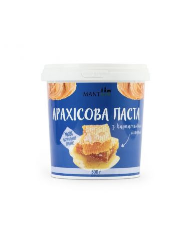 Паста арахісова з медом, Manteca, 500г