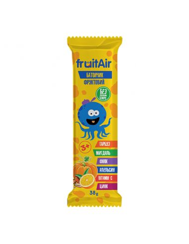 Батончик фруктовий Фінік з мигдалем та гарбузом, Fruit Air, 38г