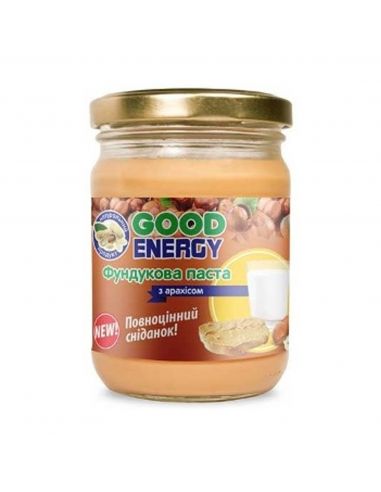Паста із фундука з арахісом, GoodEnergy, 250г