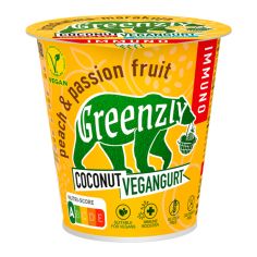 Йогурт веганський персик та маракуйя, Greenzly, 130г