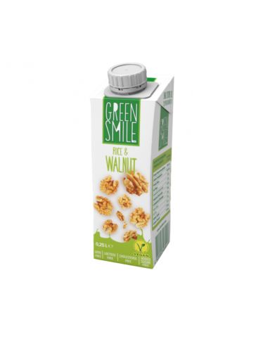 Молоко ультрапастеризоване рисово-горіхове, 2%, Green Smile, 257г