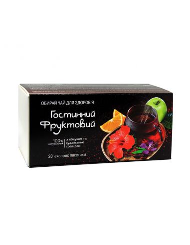 Іван-чай Гостинний фруктовий, Карпатчай, папер.упаковка, 20пак., 30г