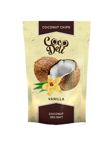 Чіпси кокосові з ваніллю, Coco Deli, 30г
