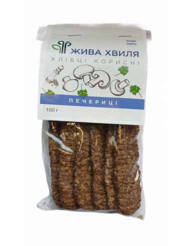Хлібці печериці, Жива Хвиля, 100г